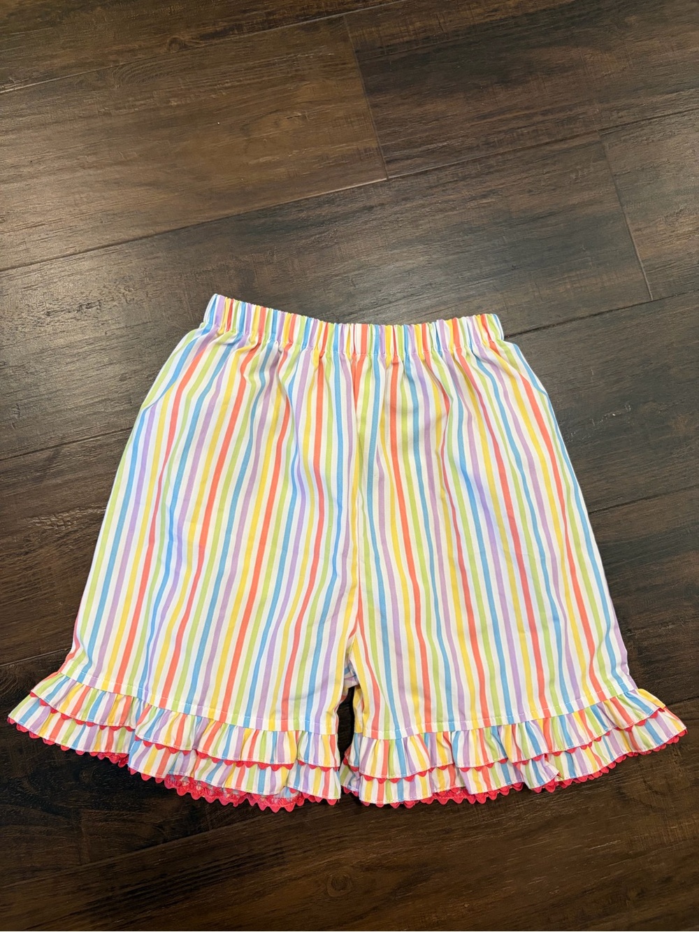 Zuccini Kids Girls Size 6 Multicolor Striped Shorts Elastic Waist